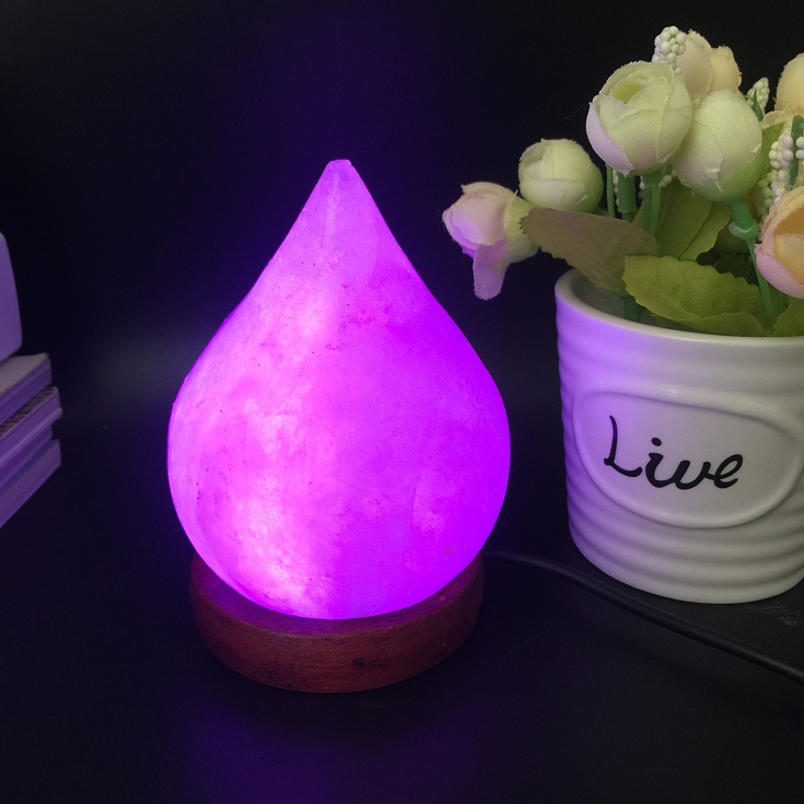 喜马拉雅水晶盐灯 提高空气质量清除雾霾 改善睡眠USB小壁灯七彩