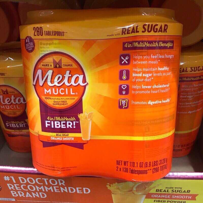 Meta Mucil 100％纯天然膳食纤维粉（橙味）